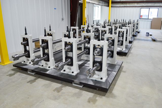 Roll form rafts with stands