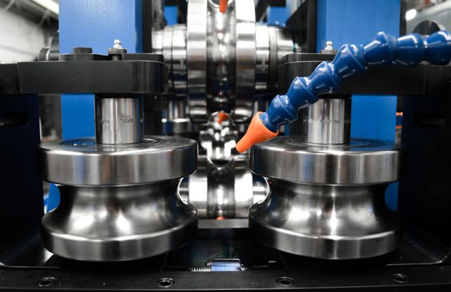 Roll tooling on an Addison HF tube mill