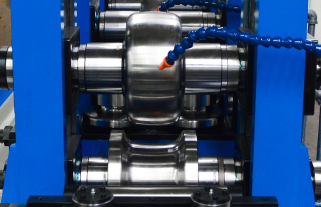 A roll stand on an Addison HF tube mill