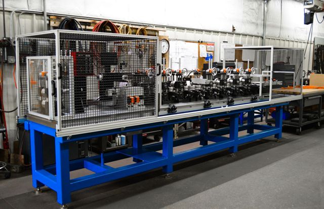 A guarded Addison TIG tube mill